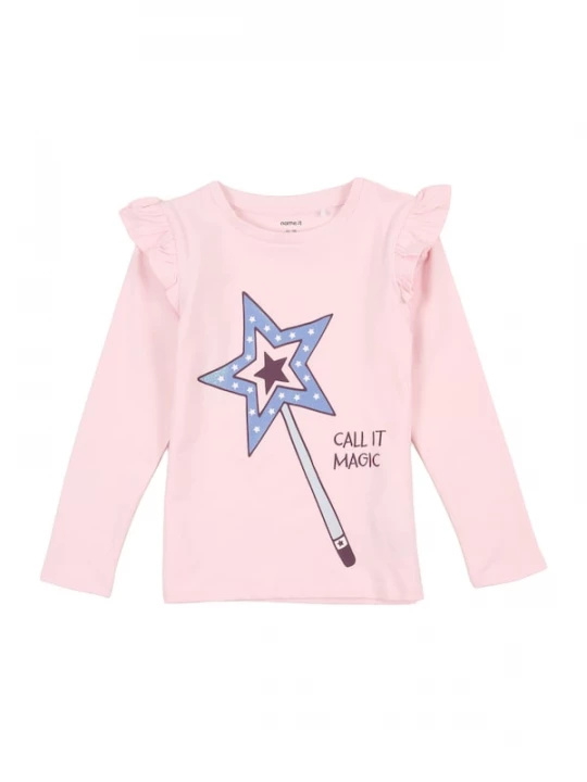 Foto van product NAME IT Shirt 'NMFTikka' saffier / pruim / rosa