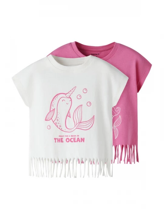 Foto van product NAME IT Shirt 'NMFVALONE' rosé / wit