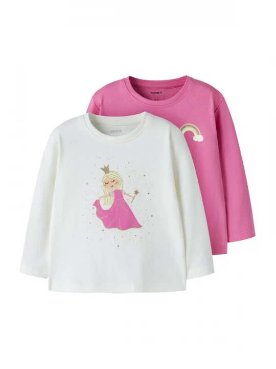 Foto van product NAME IT Shirt 'NMFVEEN' goud / pink / wit