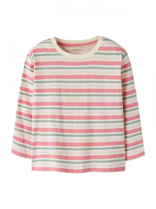 Foto van product NAME IT Shirt 'NMFVELDA' crème / lichtgroen / oudroze