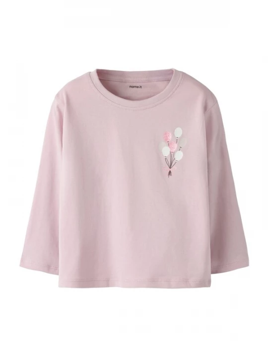 Foto van product NAME IT Shirt 'NMFVelda' grijs / antraciet / eosine / oudroze