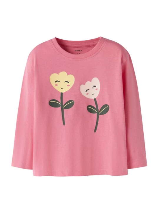 Foto van product NAME IT Shirt 'NMFVELDA' lichtgeel / donkergroen / pitaja roze / rosé