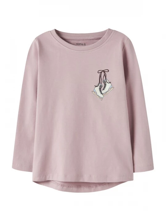 Foto van product NAME IT Shirt 'NMFVIX' beige / lichtblauw / chocoladebruin / mauve