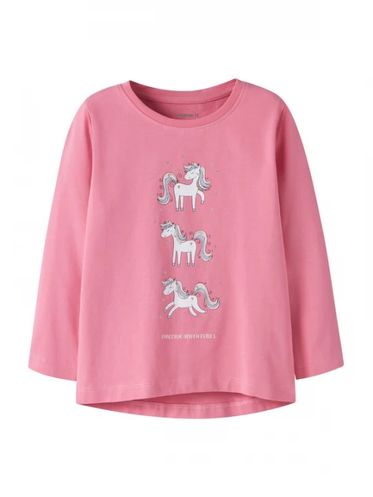 Foto van product NAME IT Shirt 'NMFVIX' lichtblauw / rosa / lichtroze / wit