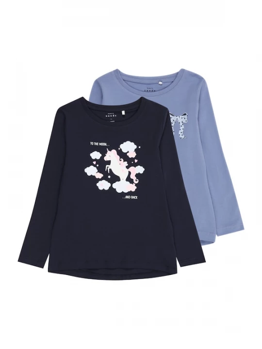 Foto van product NAME IT Shirt 'NMFVIX' navy / lichtblauw / wit