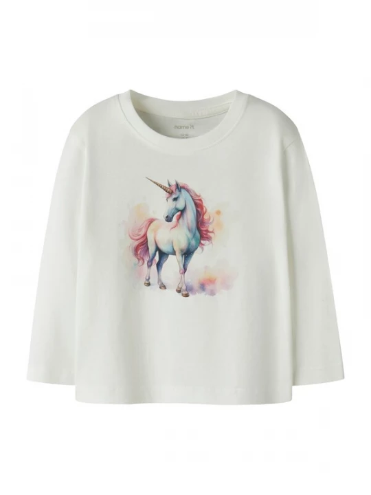 Foto van product NAME IT Shirt 'NMFVOTEA' sand / blauw / rosa / wit
