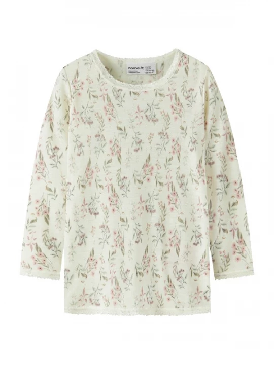 Foto van product NAME IT Shirt 'NMFWANG' olijfgroen / oudroze / wit