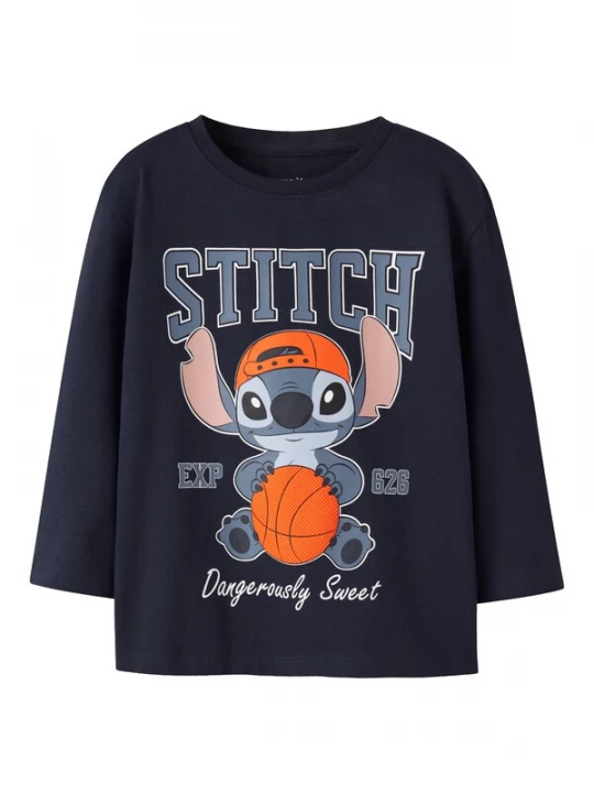 Foto van product NAME IT Shirt 'NMMAMDRES STITCH' saffier / donkerblauw / donkeroranje / rosa