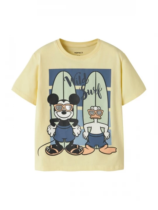 Foto van product NAME IT Shirt 'NMMART MICKEY' navy / lichtgeel / pastelgroen / zwart