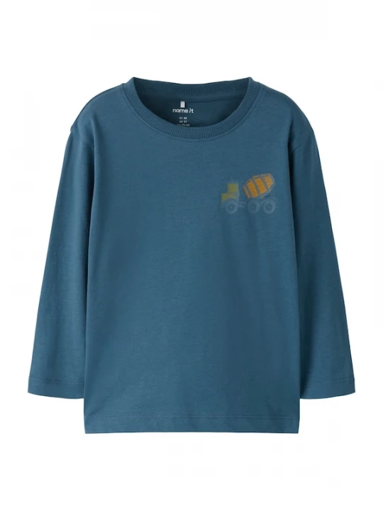Foto van product NAME IT Shirt 'NMMBerlan' duifblauw / donkeroranje