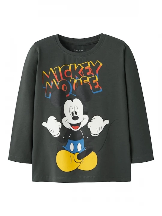 Foto van product NAME IT Shirt 'NMMDAZE MICKEY' geel / antraciet / zwart / wit