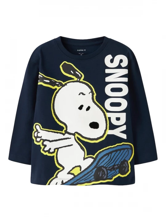 Foto van product NAME IT Shirt 'NMMDENIS SNOOPY' navy / donkerblauw / geel / wit