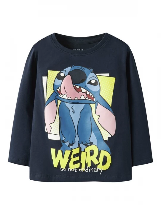 Foto van product NAME IT Shirt 'NMMDIMITRI STITCH' navy / donkerblauw / geel / rosa