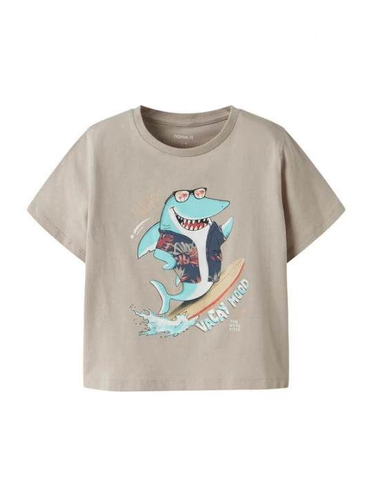 Foto van product NAME IT Shirt 'NMMFOPZ' marine / aqua / taupe / offwhite