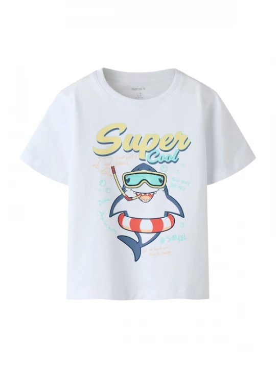 Foto van product NAME IT Shirt 'NMMFymz' opaal / pasteelgeel / kersrood / wit