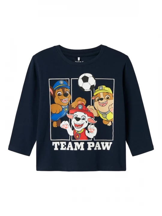 Foto van product NAME IT Shirt 'NMMJoll Paw' blauw / navy / rood / wit