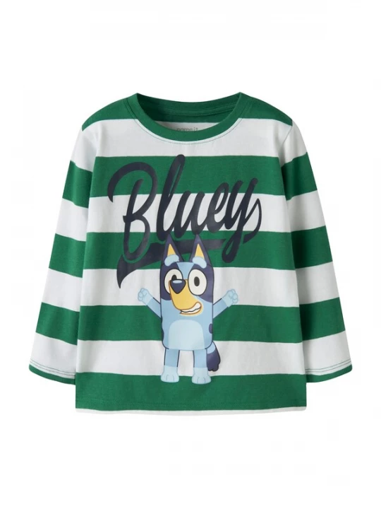 Foto van product NAME IT Shirt 'NMMJustin Bluey' nachtblauw / lichtblauw / groen / wit