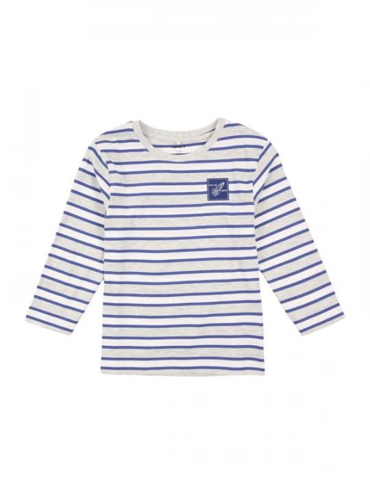Foto van product NAME IT Shirt 'NMMKristian' navy / grijs gemêleerd