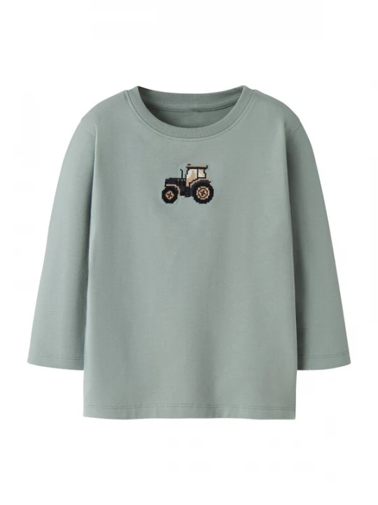 Foto van product NAME IT Shirt 'NMMLANCE' beige / pastelgroen / zwart