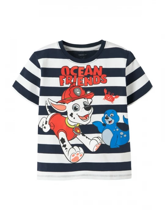 Foto van product NAME IT Shirt 'NMMMilan Paw' blauw / navy / rood / wit