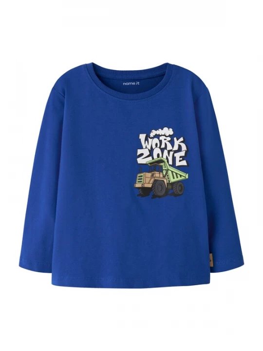 Foto van product NAME IT Shirt 'NMMNAZARETH' blauw / lichtgroen / zwart / natuurwit