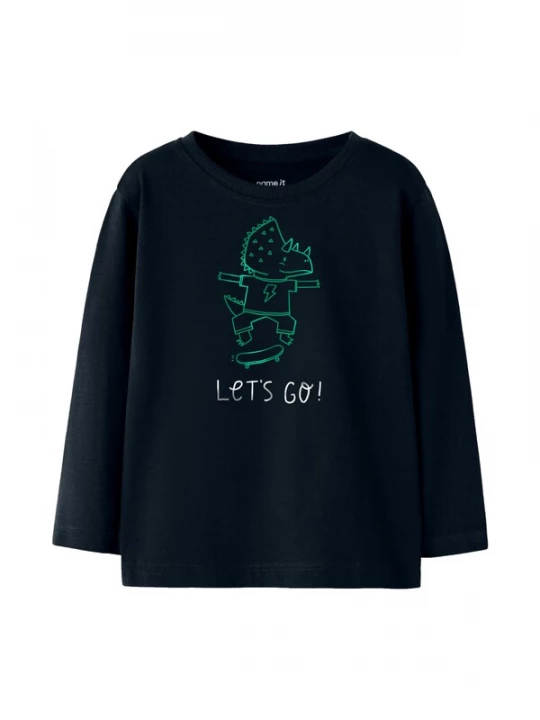 Foto van product NAME IT Shirt 'NMMNedin' grasgroen / zwart / wit