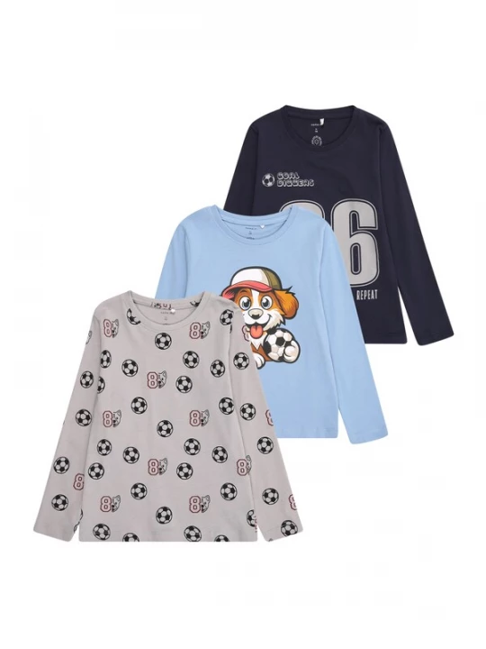 Foto van product NAME IT Shirt 'NMMNiko' navy / lichtblauw / grijs / zwart