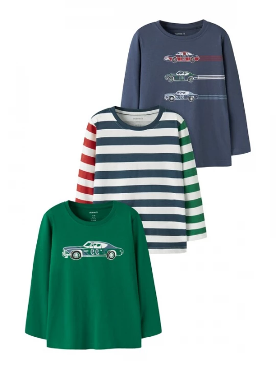 Foto van product NAME IT Shirt 'NMMNIKO' saffier / groen / rood / wit