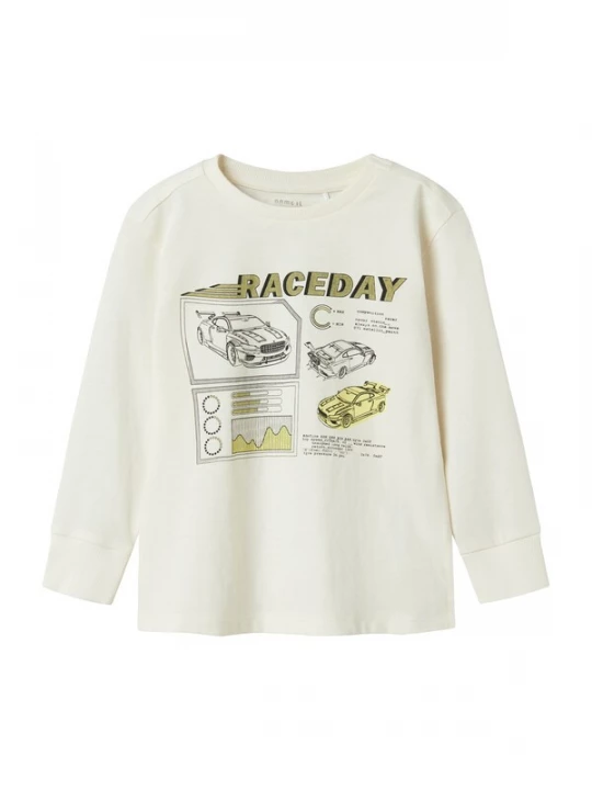 Foto van product NAME IT Shirt 'NMMOBAY' geel / zwart / wit