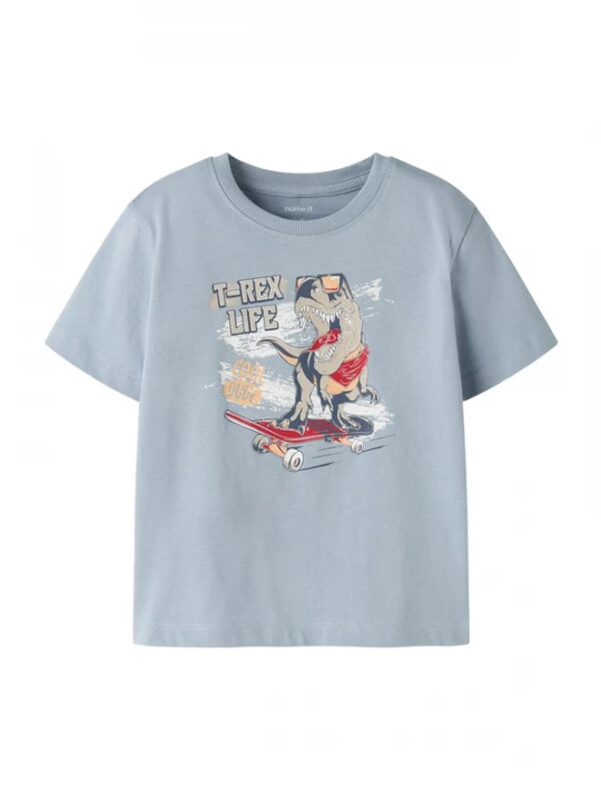 Foto van product NAME IT Shirt 'NMMVANYO' lichtblauw / taupe / rood / wit