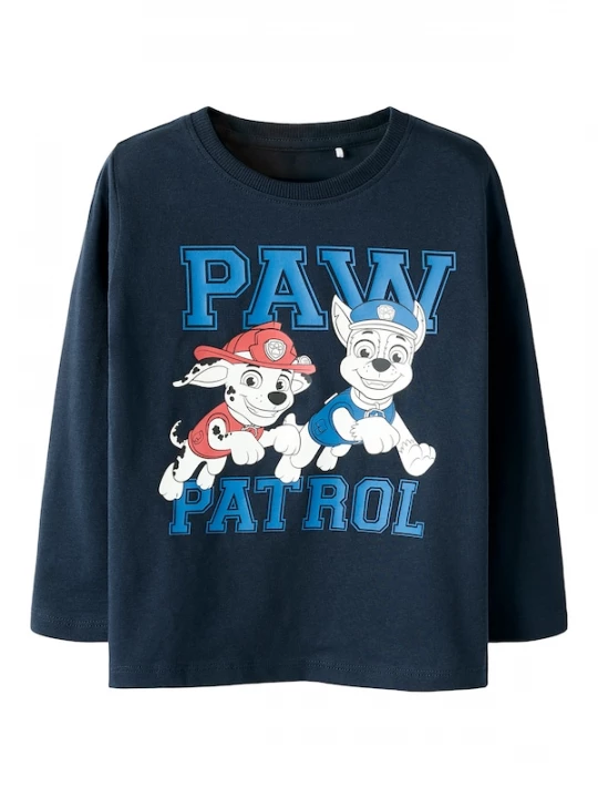 Foto van product NAME IT Shirt 'NMMVASP PAW' navy / rood / wit