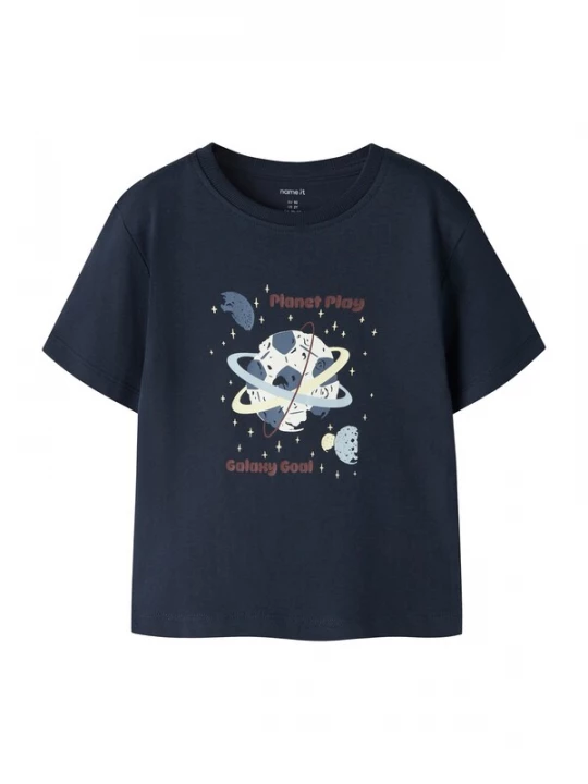 Foto van product NAME IT Shirt 'NMMVICTOR' navy / saffier / chocoladebruin / wit