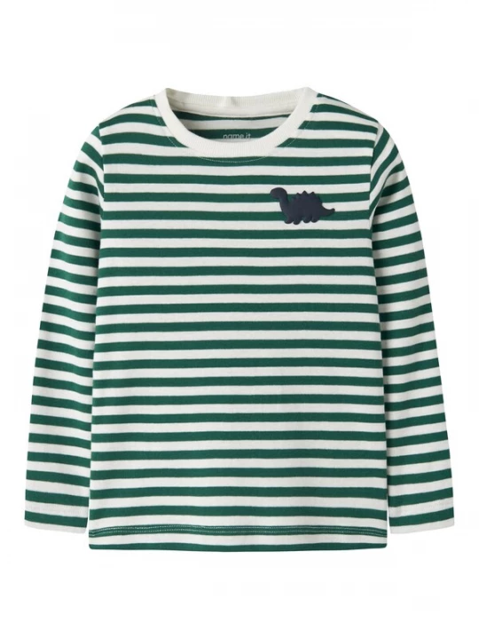 Foto van product NAME IT Shirt 'NMMVILLY' donkergroen / wolwit