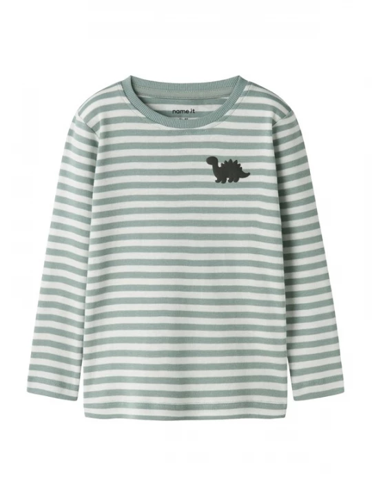 Foto van product NAME IT Shirt 'NMMVilly' jade groen / wit
