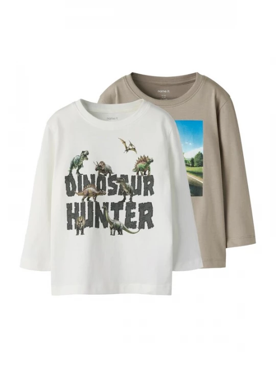 Foto van product NAME IT Shirt 'NMMVoto' blauw / lichtgrijs / kaki / zwart