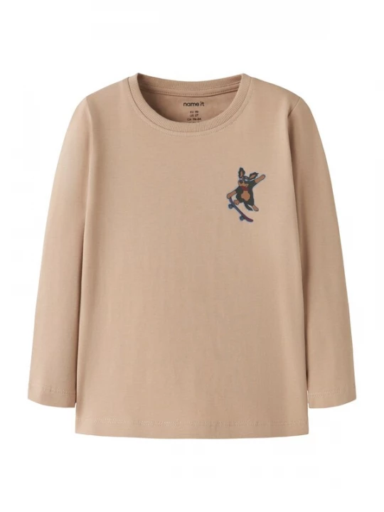 Foto van product NAME IT Shirt 'NMMVux' camel / lichtbruin / wijnrood / zwart