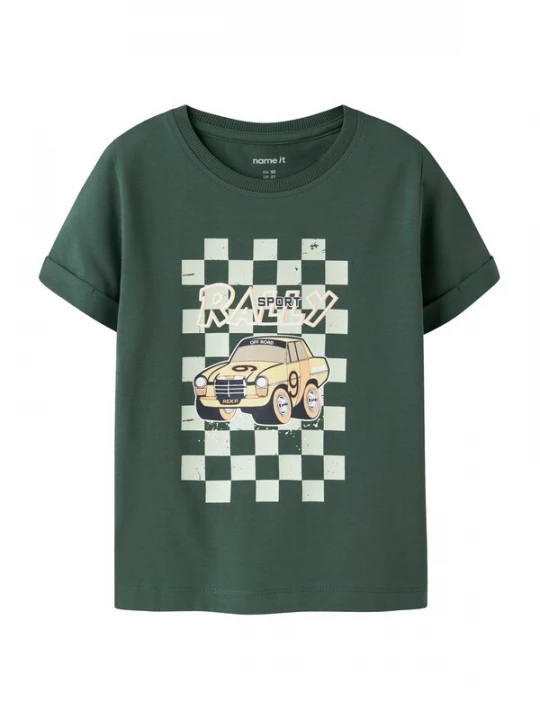 Foto van product NAME IT Shirt 'NMMVux' lichtgeel / donkergroen / zwart / wit