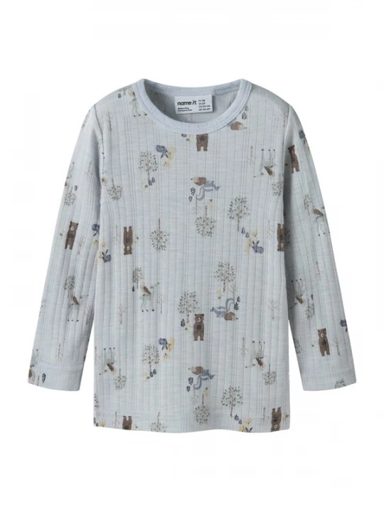 Foto van product NAME IT Shirt 'NMMWANG' duifblauw / bruin / pastellila