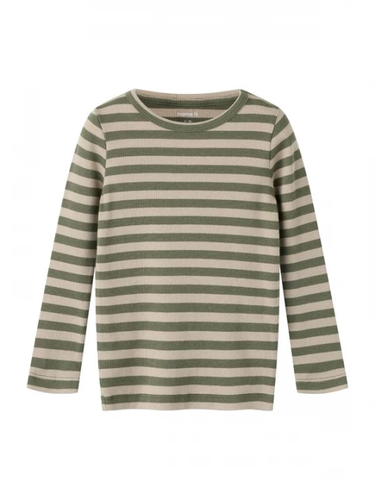 Foto van product NAME IT Shirt 'NMNBANIO' beige / donkergroen