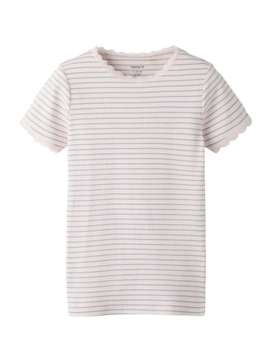 Foto van product NAME IT Shirt pastellila / rosé / wit