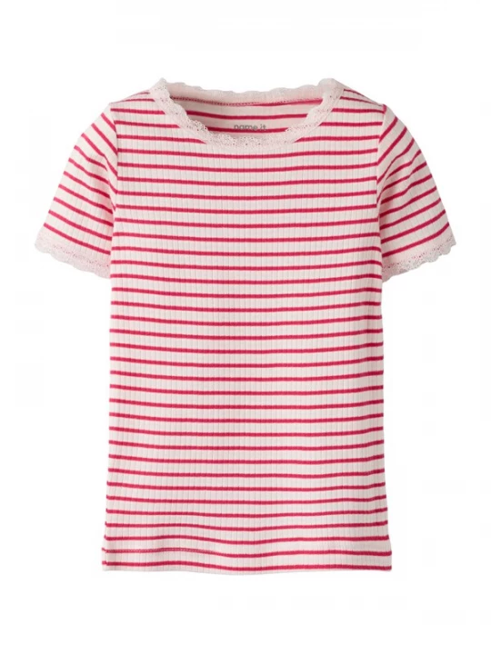 Foto van product NAME IT Shirt purper / wolwit