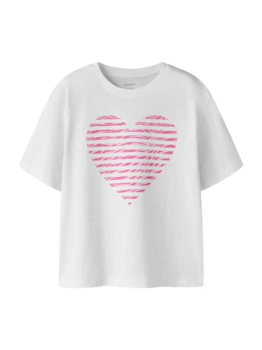 Foto van product NAME IT Shirt rosa / magenta / wit