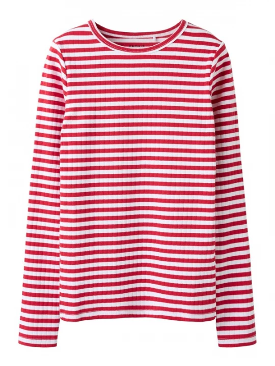 Foto van product NAME IT Shirt 'Suraja' framboos / wit