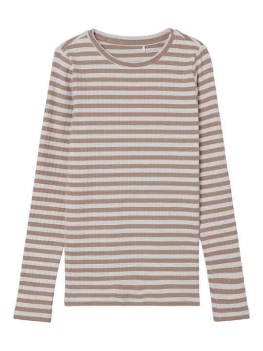 Foto van product NAME IT Shirt 'Suraja' lichtbruin / offwhite