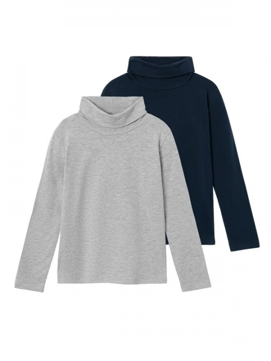 Foto van product NAME IT Shirt 'Viggo' navy / grijs gemêleerd