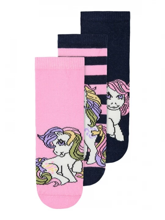 Foto van product NAME IT Sokken navy / geel / pink / wit