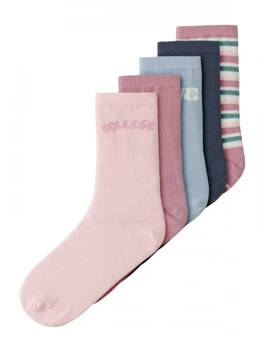 Foto van product NAME IT Sokken 'NKFVilde' navy / lichtblauw / rosé / oudroze