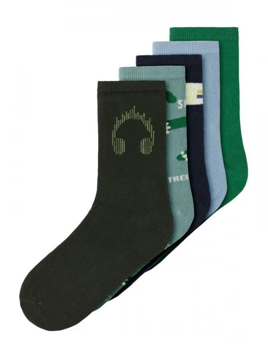 Foto van product NAME IT Sokken 'NKMVAKS' lichtblauw / aardetinten / groen / mintgroen