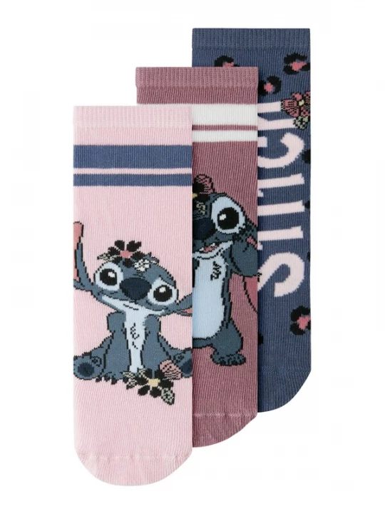 Foto van product NAME IT Sokken 'NMFJinea Stitch' navy / mauve / rosa / zwart