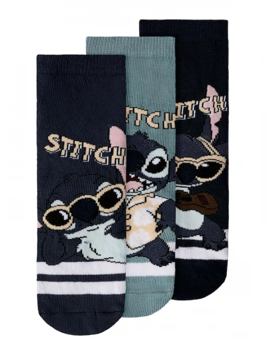 Foto van product NAME IT Sokken 'NMMARLOS STITCH' sand / opaal / donkerblauw / wit